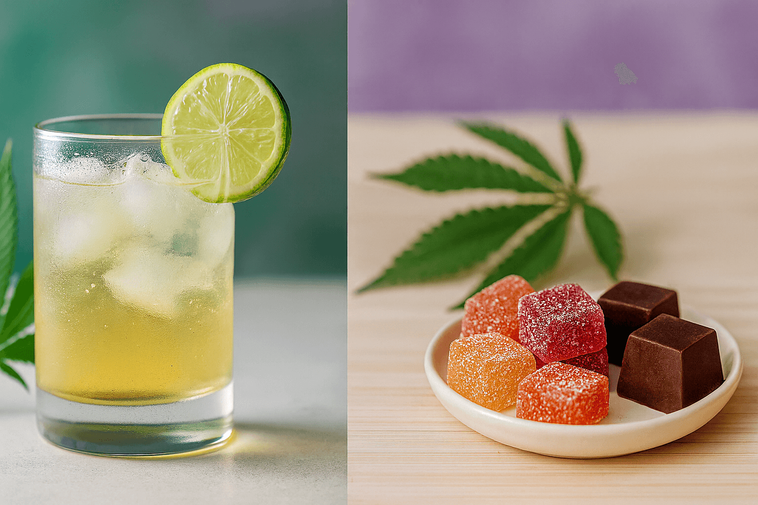 edible vs. thc drink